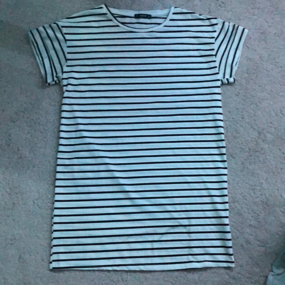 Stripped tee shirt dress